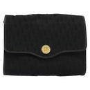 Christian Dior Trotter Canvas Shoulder Bag Black Gold Auth 177024A-13