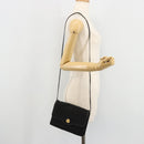 Christian Dior Trotter Canvas Shoulder Bag Black Gold Auth 177024A-21