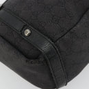 GUCCI GG Canvas Abbey Tote Bag Black Silver 293578 Auth 177025A-15