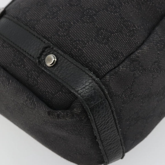 GUCCI GG Canvas Abbey Tote Bag Black Silver 293578 Auth 177025A
