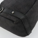 GUCCI GG Canvas Abbey Tote Bag Black Silver 293578 Auth 177025A-9