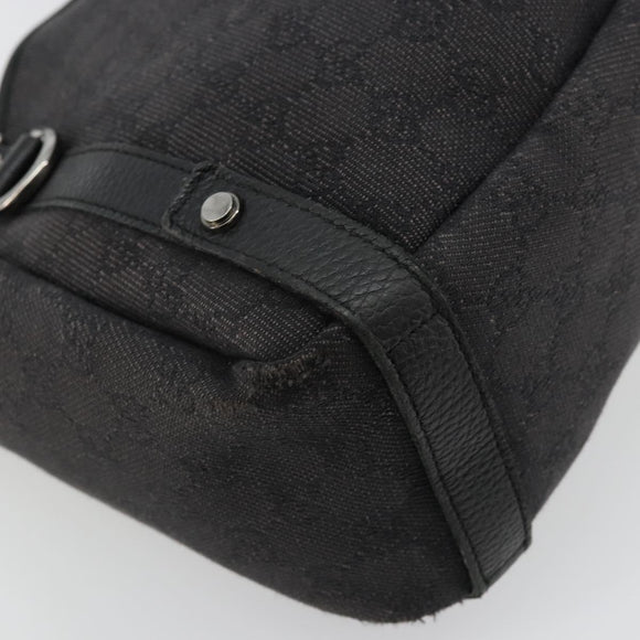 GUCCI GG Canvas Abbey Tote Bag Black Silver 293578 Auth 177025A