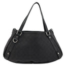 GUCCI GG Canvas Abbey Tote Bag Black Silver 293578 Auth 177025A-13
