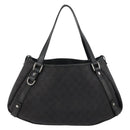 GUCCI GG Canvas Abbey Tote Bag Black Silver 293578 Auth 177025A-2
