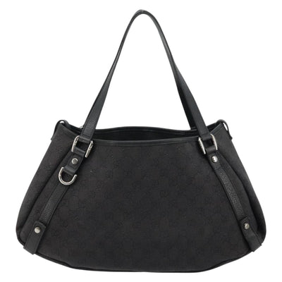 GUCCI GG Canvas Abbey Tote Bag Black Silver 293578 Auth 177025A - 0