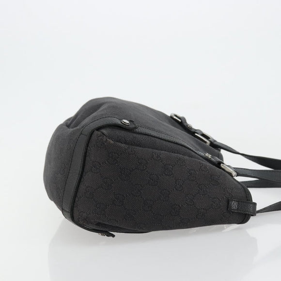 GUCCI GG Canvas Abbey Tote Bag Black Silver 293578 Auth 177025A