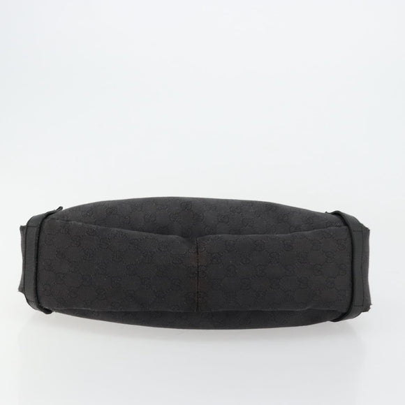 GUCCI GG Canvas Abbey Tote Bag Black Silver 293578 Auth 177025A