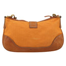 Miu Miu Shoulder Bag Canvas Orange Gold Auth 177028A-2