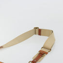 Miu Miu Shoulder Bag Canvas Orange Gold Auth 177028A-8