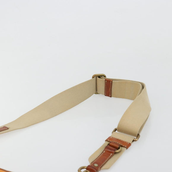 Miu Miu Shoulder Bag Canvas Orange Gold Auth 177028A