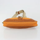 Miu Miu Shoulder Bag Canvas Orange Gold Auth 177028A-5