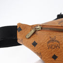 MCM Vicetos Logogram Body Bag PVC Brown Gold Auth 177029-10