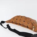 MCM Vicetos Logogram Body Bag PVC Brown Gold Auth 177029-6