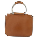 GUCCI Hand Bag Leather 2way Brown Silver 000 2058 0308 5 Auth 177030-2