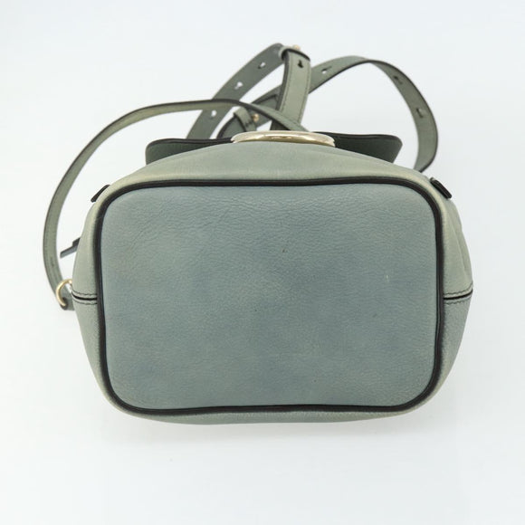 Chloe Fay Backpack Suede Leather 2way Gold Light green Auth 177032