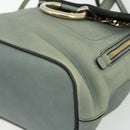 Chloe Fay Backpack Suede Leather 2way Gold Light green Auth 177032-12