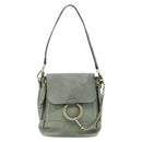 Chloe Fay Backpack Suede Leather 2way Gold Light green Auth 177032-2