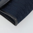 Christian Dior Trotter Canvas Chain Shoulder Bag Navy Gold Auth 177035-11
