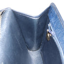 Christian Dior Trotter Canvas Chain Shoulder Bag Navy Gold Auth 177035-18