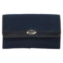 Christian Dior Trotter Canvas Chain Shoulder Bag Navy Gold Auth 177035-2