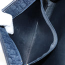 Christian Dior Trotter Canvas Chain Shoulder Bag Navy Gold Auth 177035-21