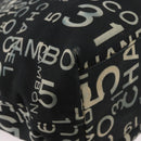 CHANEL By Sea Line Tote Bag Canvas Black Silver CC Auth 177036-8
