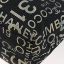 CHANEL By Sea Line Tote Bag Canvas Black Silver CC Auth 177036-17