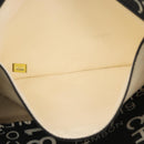 CHANEL By Sea Line Tote Bag Canvas Black Silver CC Auth 177036-21