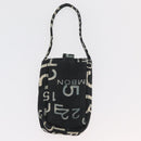 CHANEL By Sea Line Tote Bag Canvas Black Silver CC Auth 177036-22