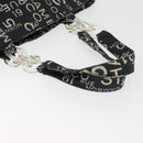 CHANEL By Sea Line Tote Bag Canvas Black Silver CC Auth 177036-7