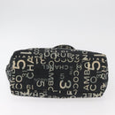 CHANEL By Sea Line Tote Bag Canvas Black Silver CC Auth 177036-5