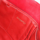 CHANEL Matelasse Ketting Schoudertas Lamsleer Rood Goud CC Auth 177037-18