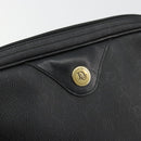 Christian Dior Honeycomb Canvas Shoulder Bag PVC Black Gold Auth 177040-17