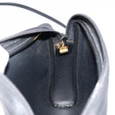 Christian Dior Honeycomb Canvas Shoulder Bag PVC Black Gold Auth 177040-18