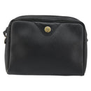 Christian Dior Honeycomb Canvas Shoulder Bag PVC Black Gold Auth 177040-13