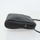 Christian Dior Honeycomb Canvas Shoulder Bag PVC Black Gold Auth 177040-3