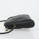 Christian Dior Honeycomb Canvas Shoulder Bag PVC Black Gold Auth 177040-4