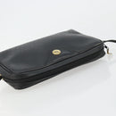 Christian Dior Honeycomb Canvas Shoulder Bag PVC Black Gold Auth 177040-6