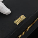 Christian Dior Honeycomb Canvas Shoulder Bag PVC Black Gold Auth 177041-17