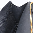 Christian Dior Honeycomb Canvas Shoulder Bag PVC Black Gold Auth 177041-20