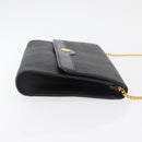 Christian Dior Honeycomb Canvas Shoulder Bag PVC Black Gold Auth 177041-5
