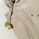 Chloe Paddington Hand Bag Leather Ivory Gold Silver Auth 177043SAV-8