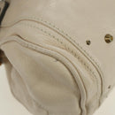 Chloe Paddington Hand Bag Leather Ivory Gold Silver Auth 177043SAV-16