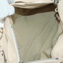 Chloe Paddington Hand Bag Leather Ivory Gold Silver Auth 177043SAV-10