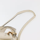 Chloe Paraty Hand Bag Leather 2way White Gold Auth 177045-14