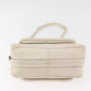 Chloe Paraty Hand Bag Leather 2way White Gold Auth 177045-5