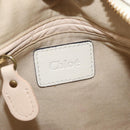 Chloe Paraty Hand Bag Leather 2way White Gold Auth 177045-19