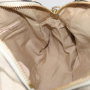 Chloe Paraty Hand Bag Leather 2way White Gold Auth 177045-20