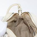 Chloe Paraty Hand Bag Leather 2way White Gold Auth 177045-21