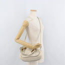 Chloe Paraty Hand Bag Leather 2way White Gold Auth 177045-24